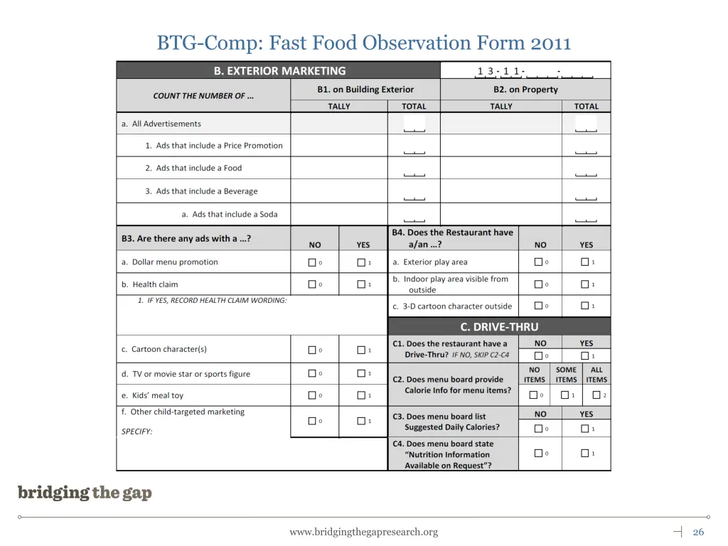 btg comp fast food observation form 2011