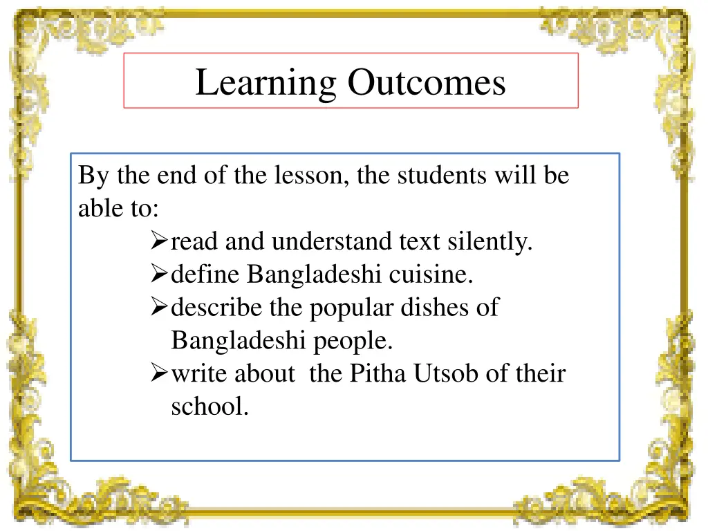 learning outcomes