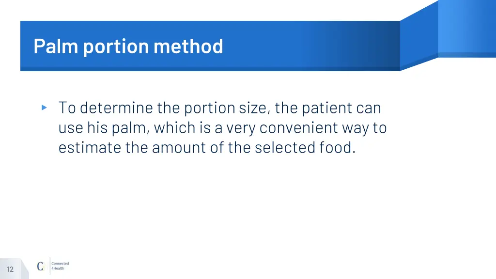 palm portion method