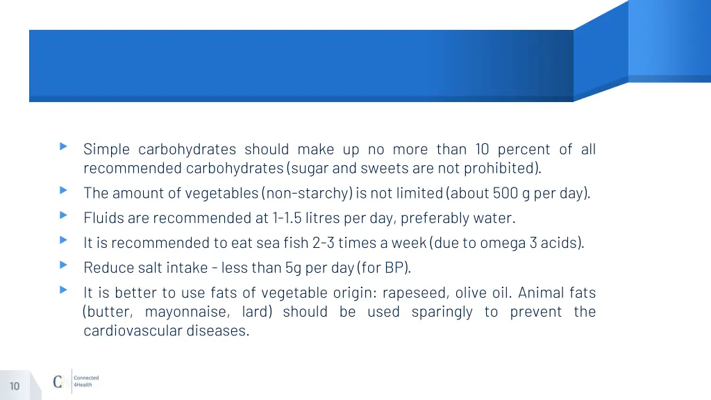 simple carbohydrates should make up no more than