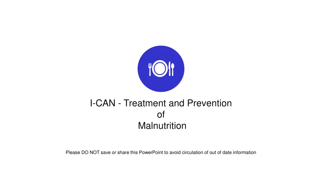 i can treatment and prevention of malnutrition