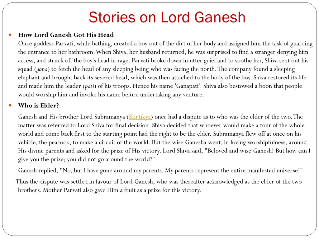 stories on lord ganesh