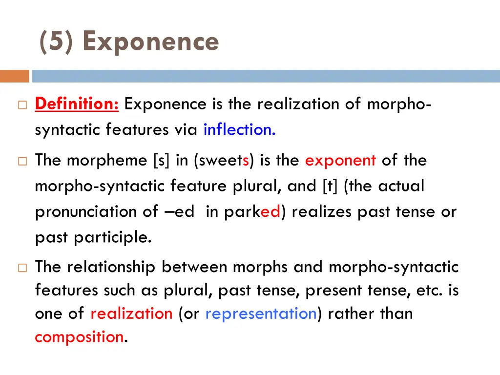 5 exponence