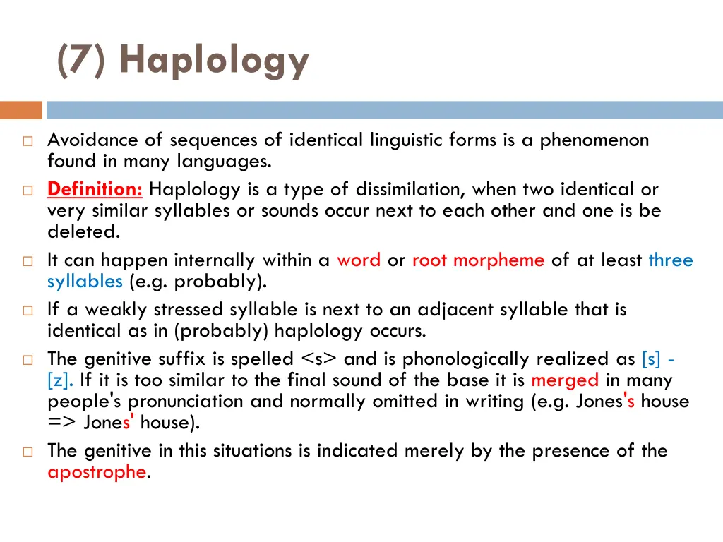 7 haplology