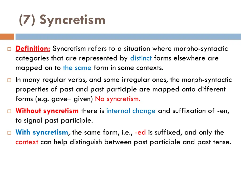 7 syncretism