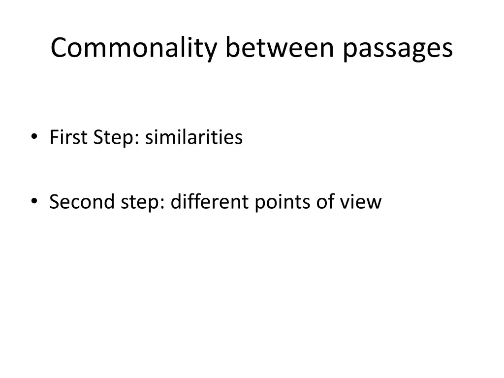 commonality between passages