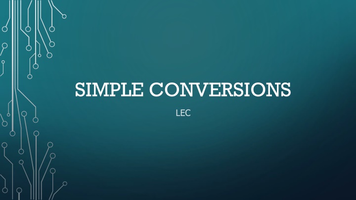 simple conversions