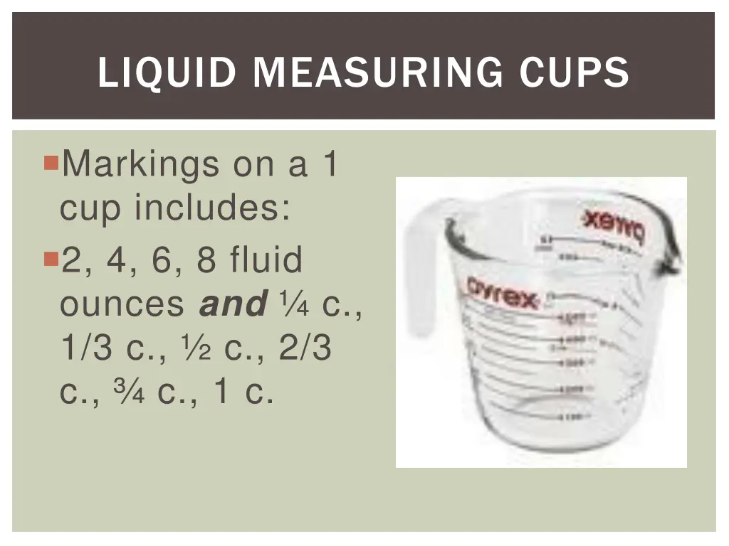 liquid measuring cups