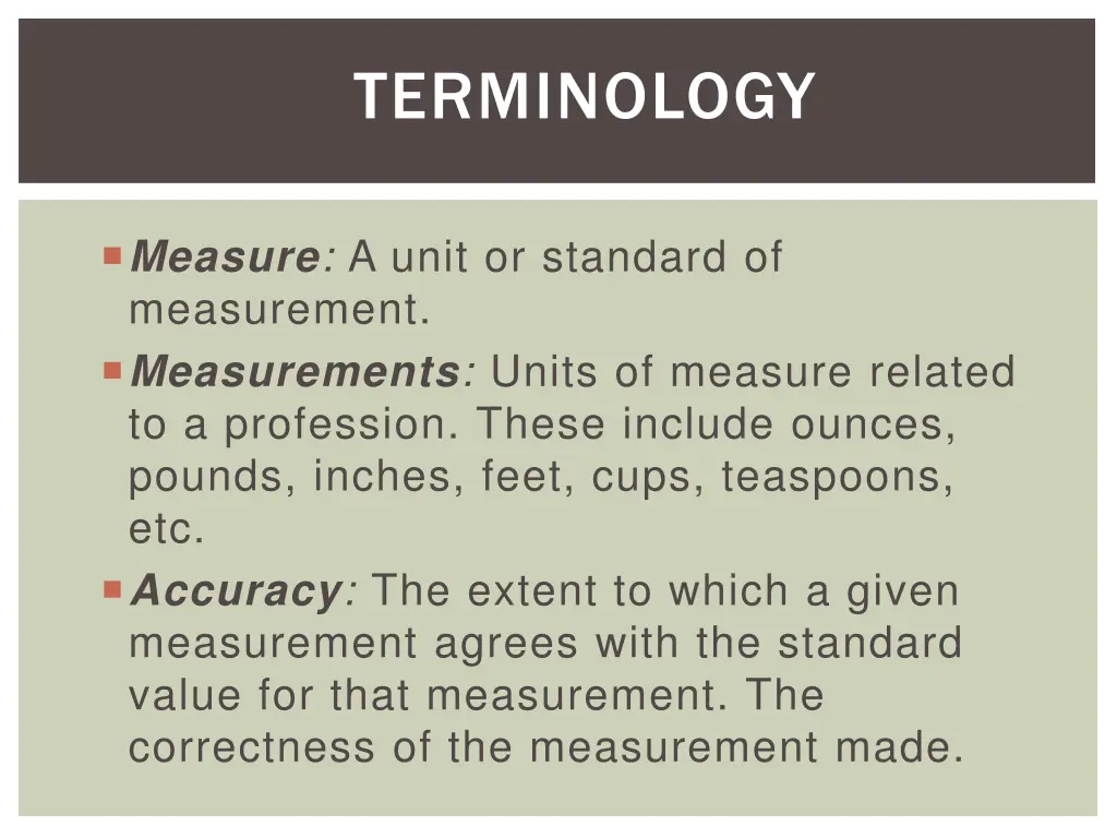 terminology