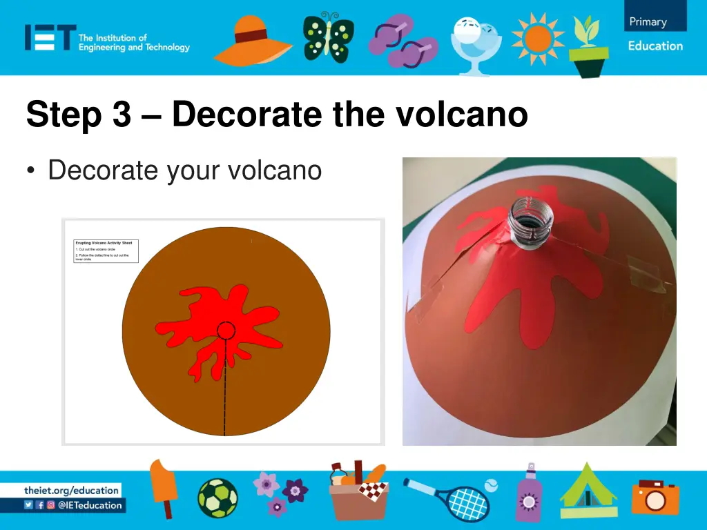 step 3 decorate the volcano