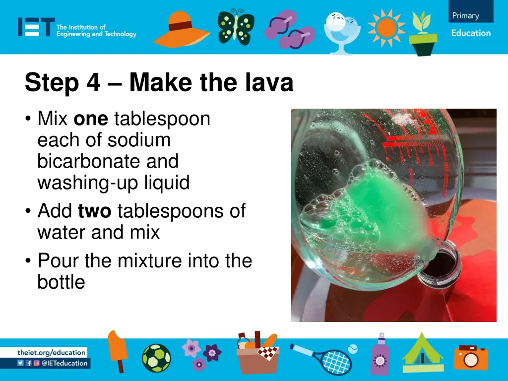 step 4 make the lava mix one tablespoon each