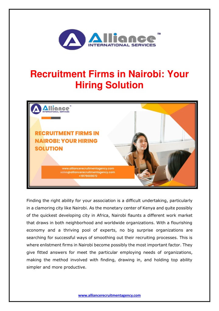 recruitment firms in nairobi your hiring solution