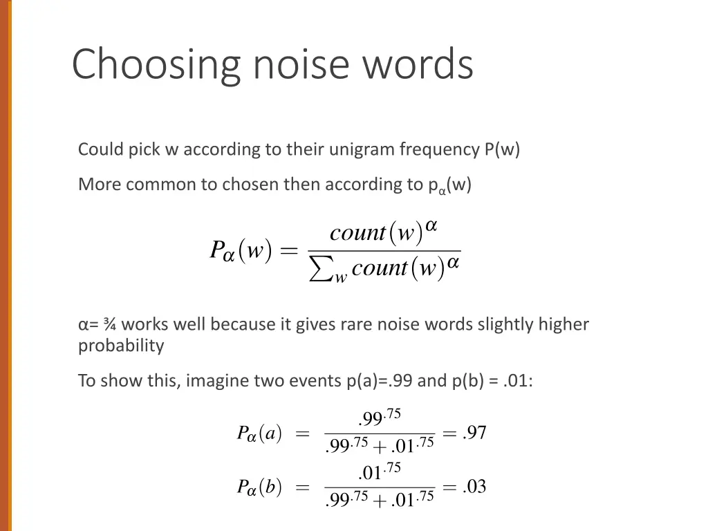 choosing noise words