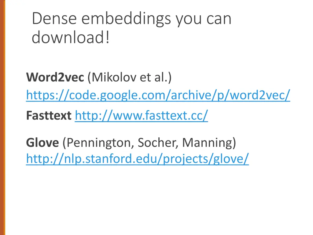 dense embeddings you can download