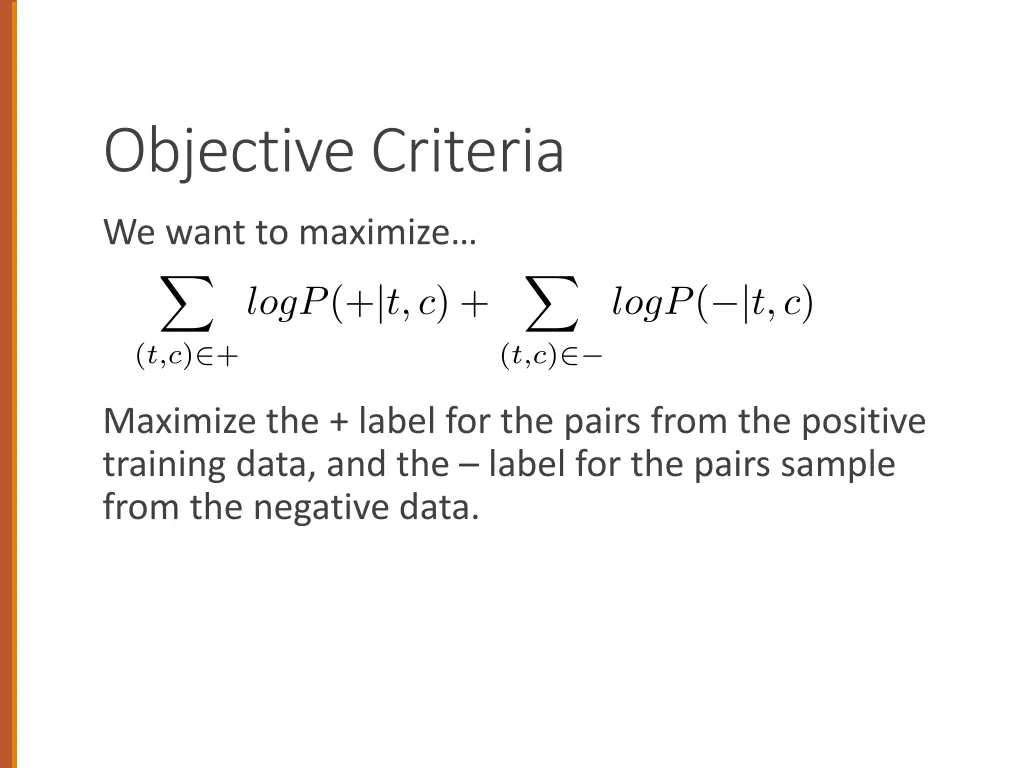 objective criteria