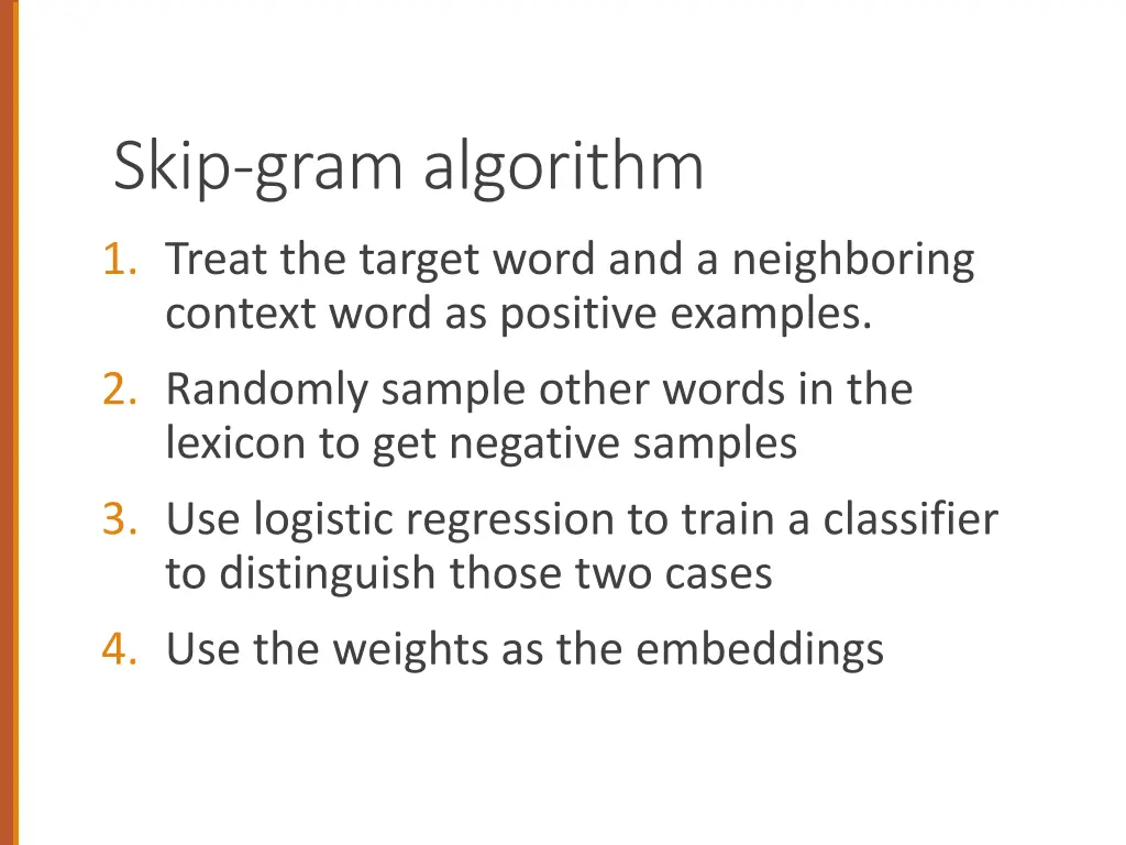 skip gram algorithm