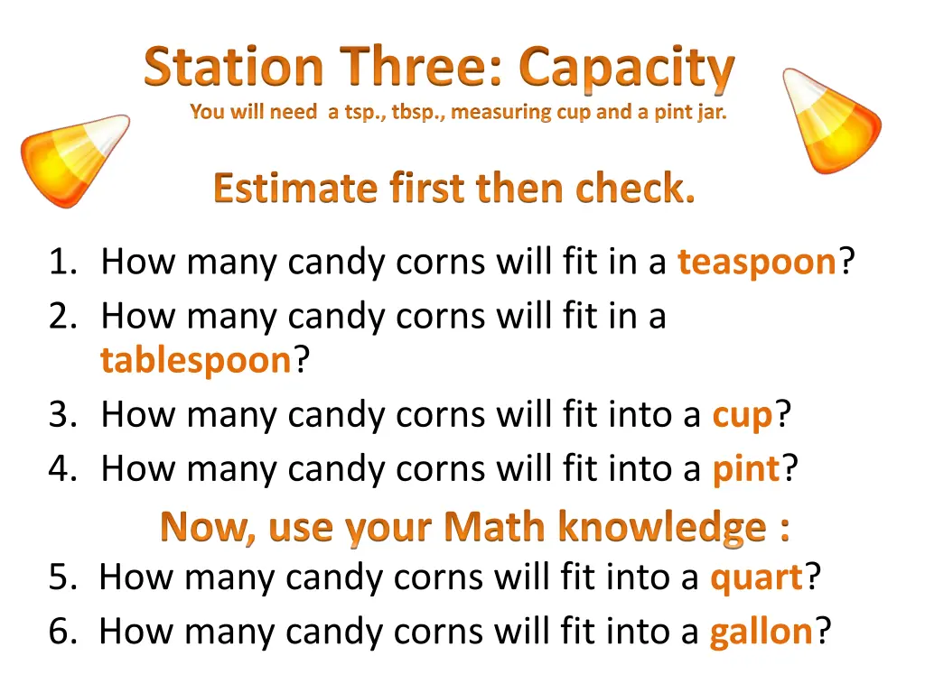 station three capacity you will need a tsp tbsp