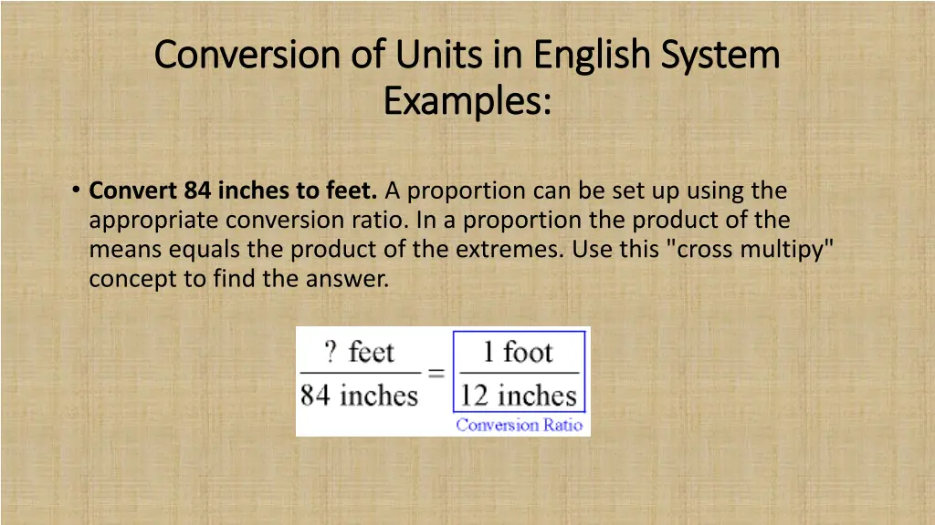 conversion of units in english system conversion