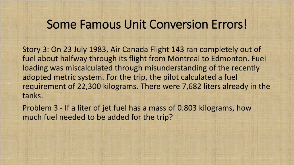 some famous unit conversion errors some famous 2