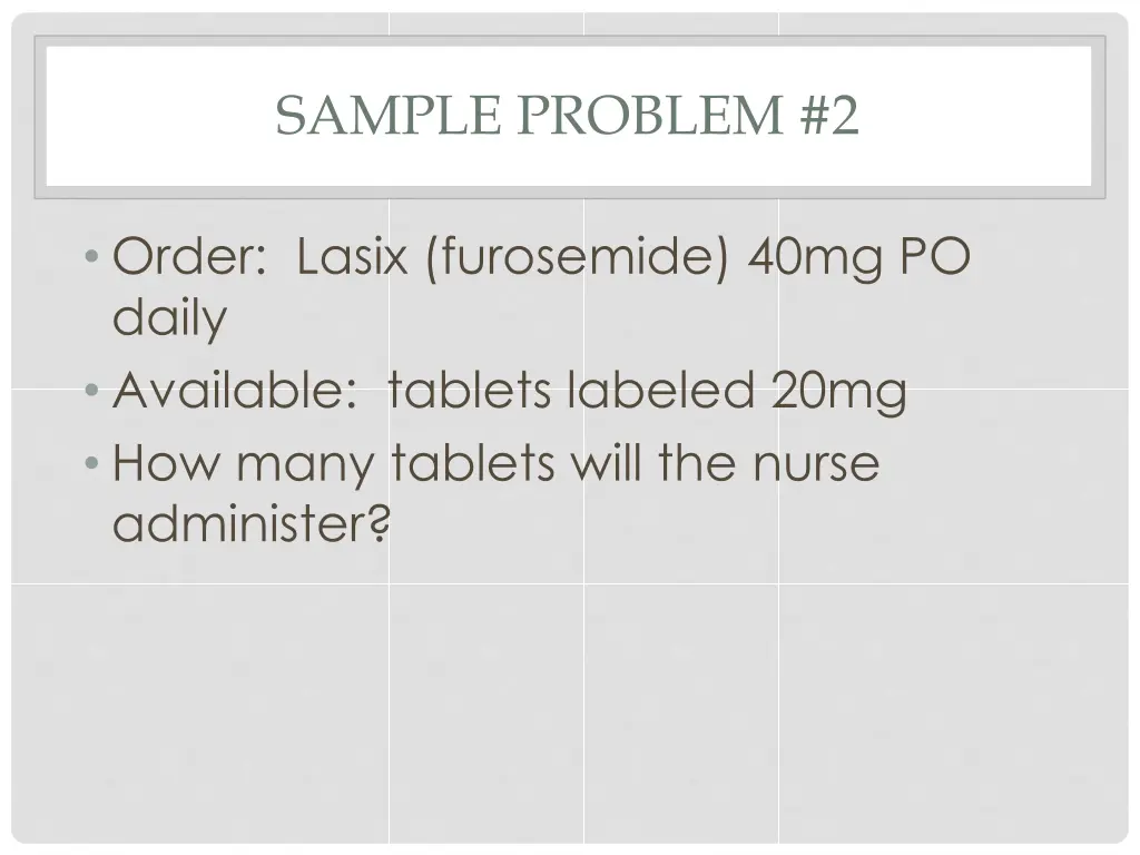 sample problem 2