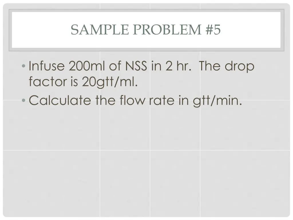 sample problem 5