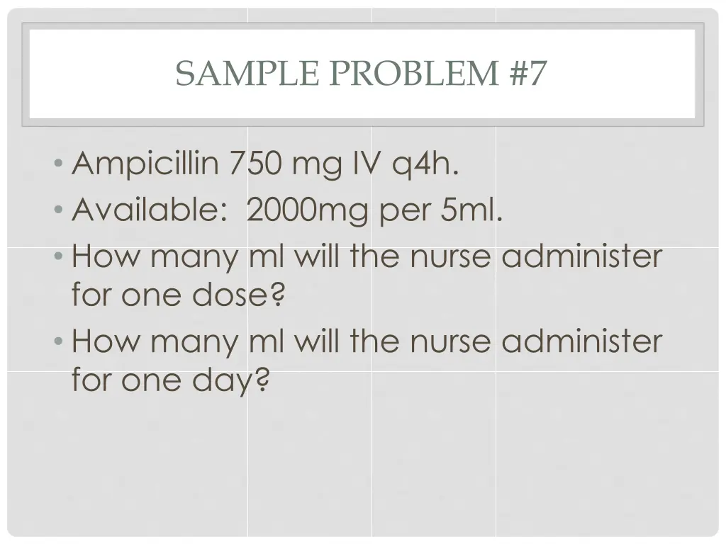 sample problem 7