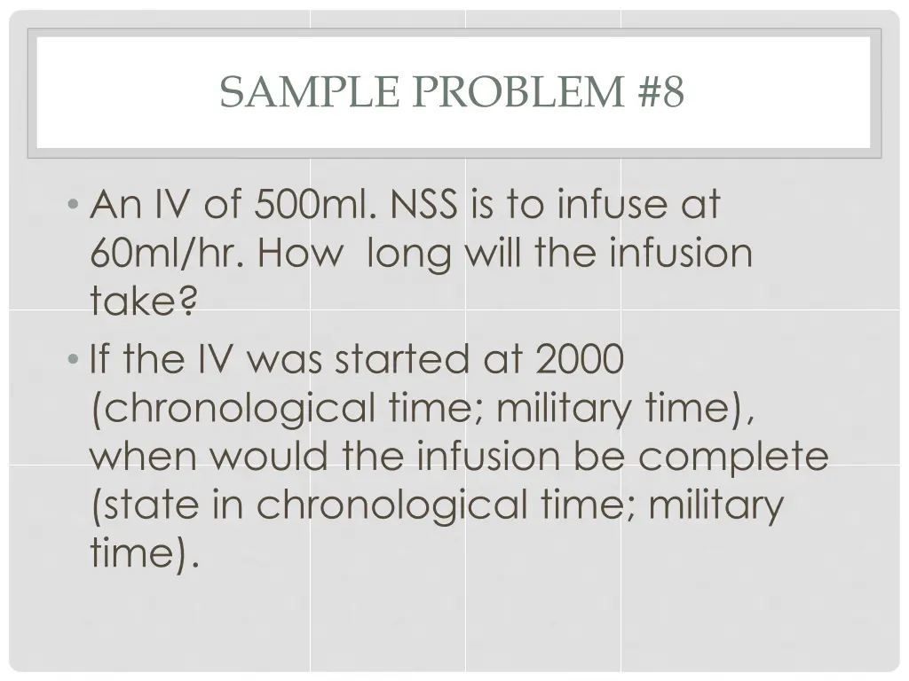 sample problem 8