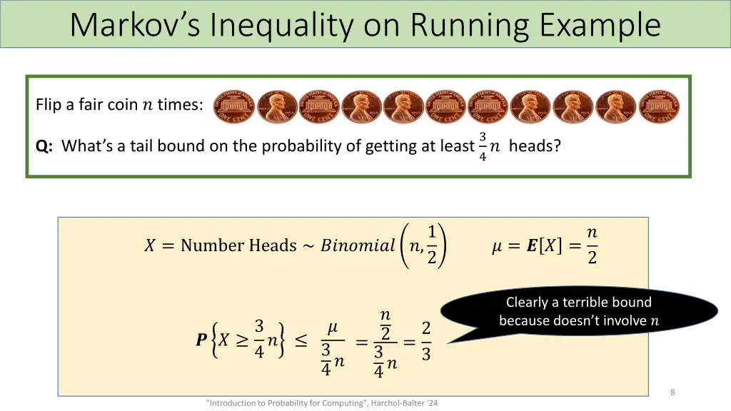 markov s inequality on running example