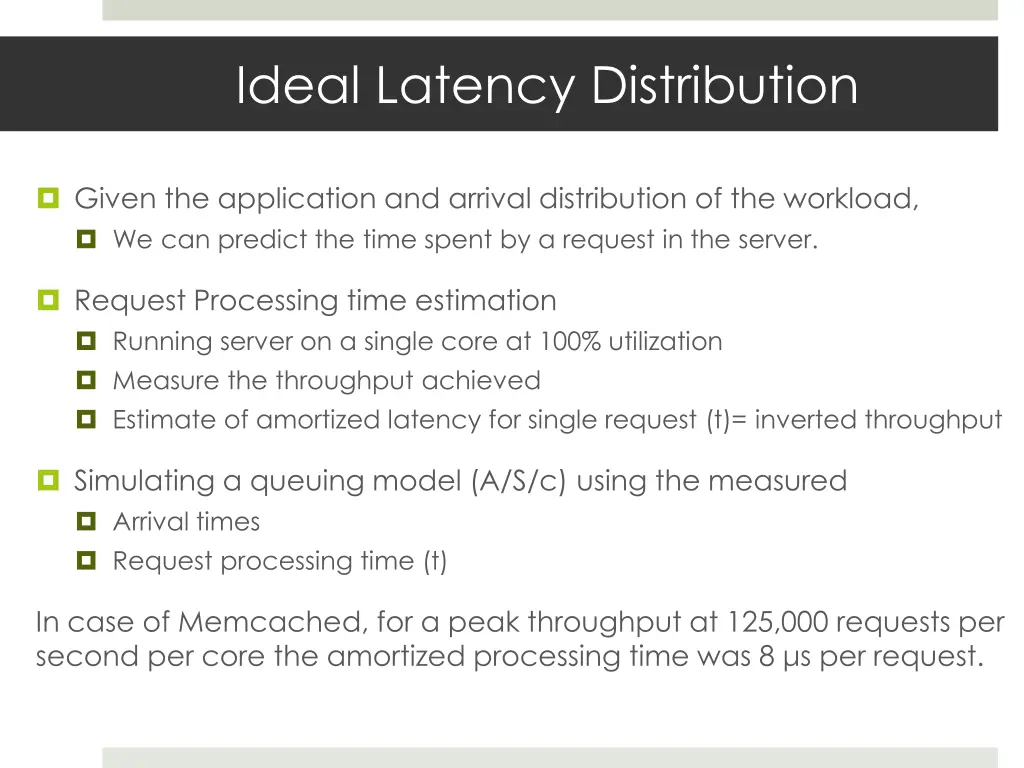 ideal latency distribution 1