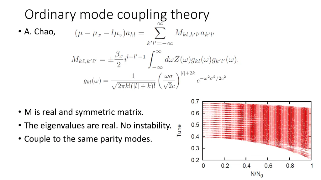 ordinary mode coupling theory a chao