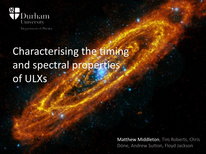 characterising the timing and spectral properties