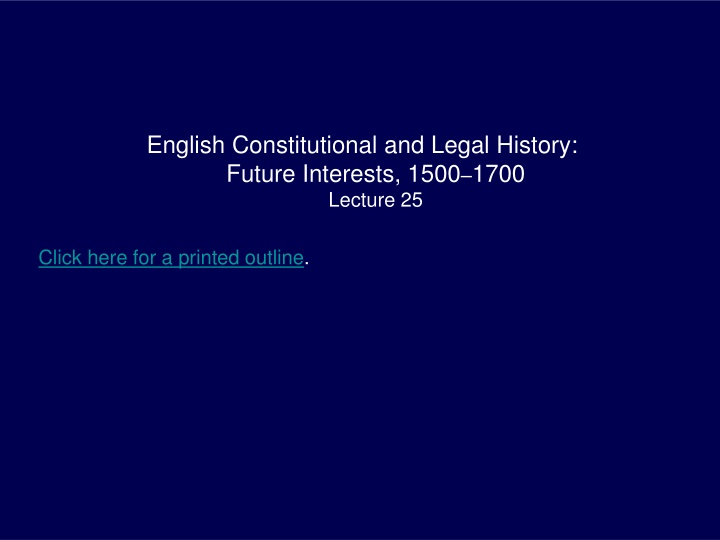 english constitutional and legal history future