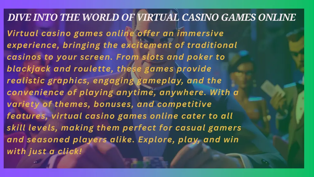 dive into the world of virtual casino games online