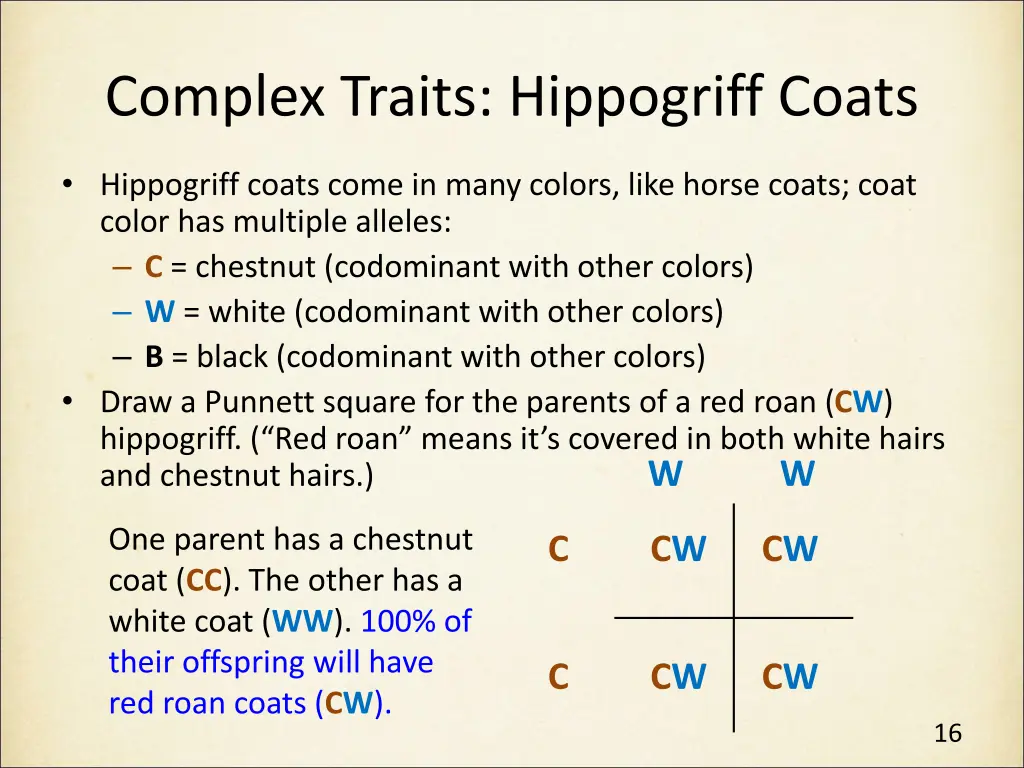 complex traits hippogriff coats