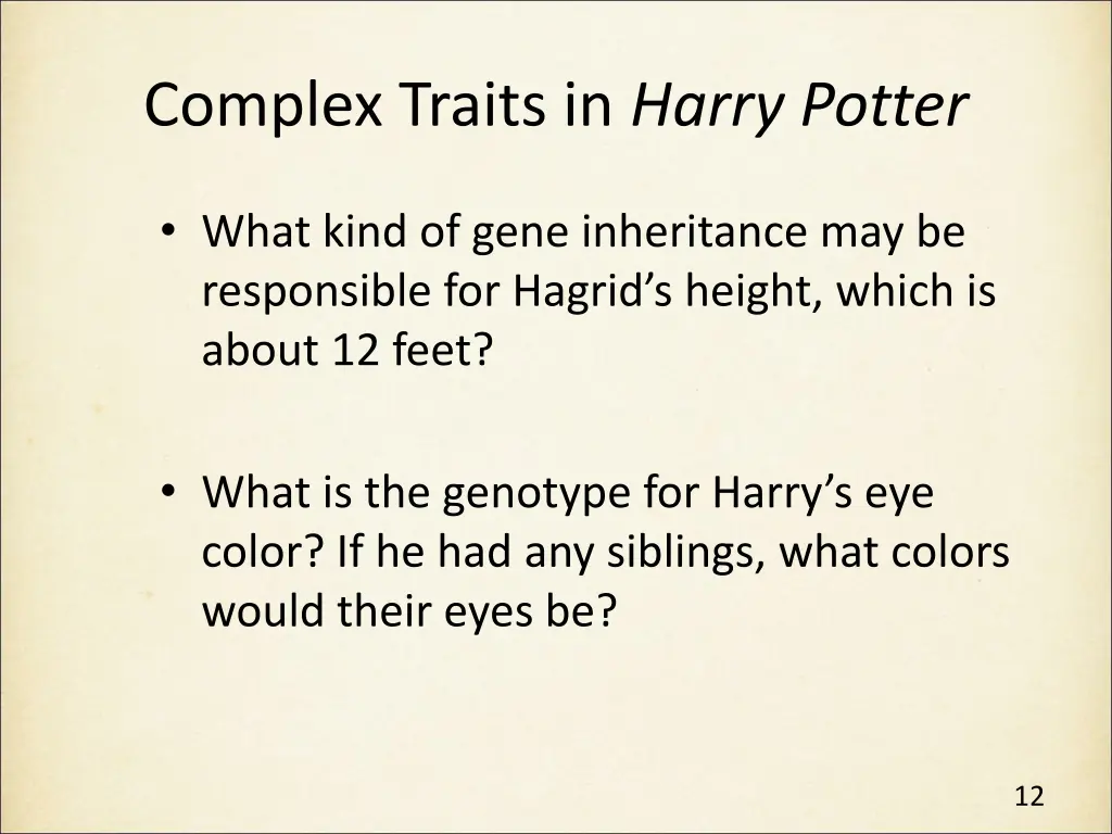 complex traits in harry potter