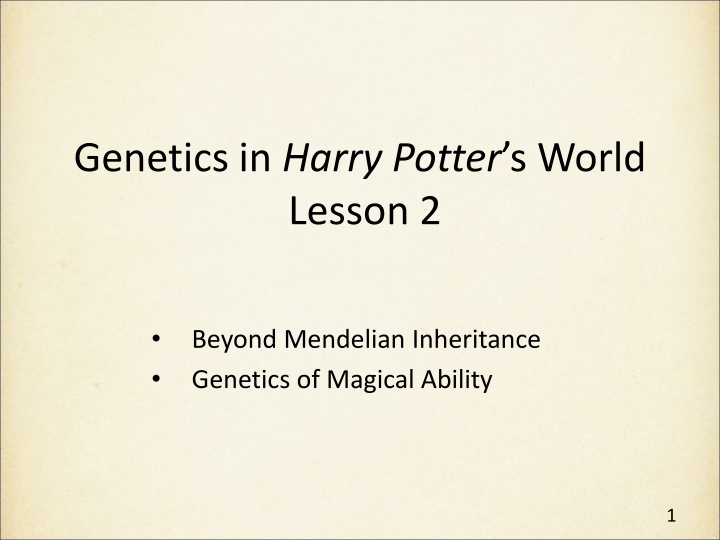 genetics in harry potter s world lesson 2