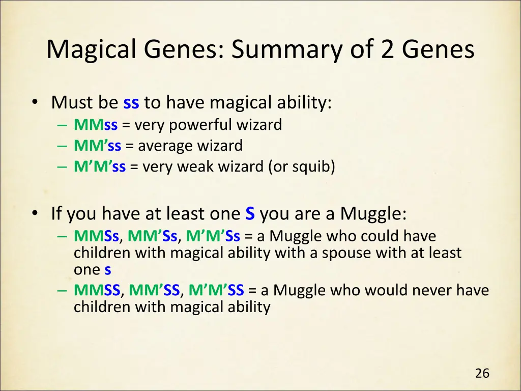 magical genes summary of 2 genes