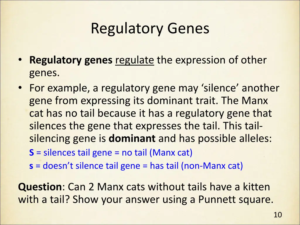 regulatory genes