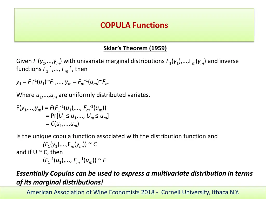 copula functions 1