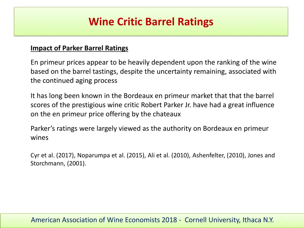 wine critic barrel ratings