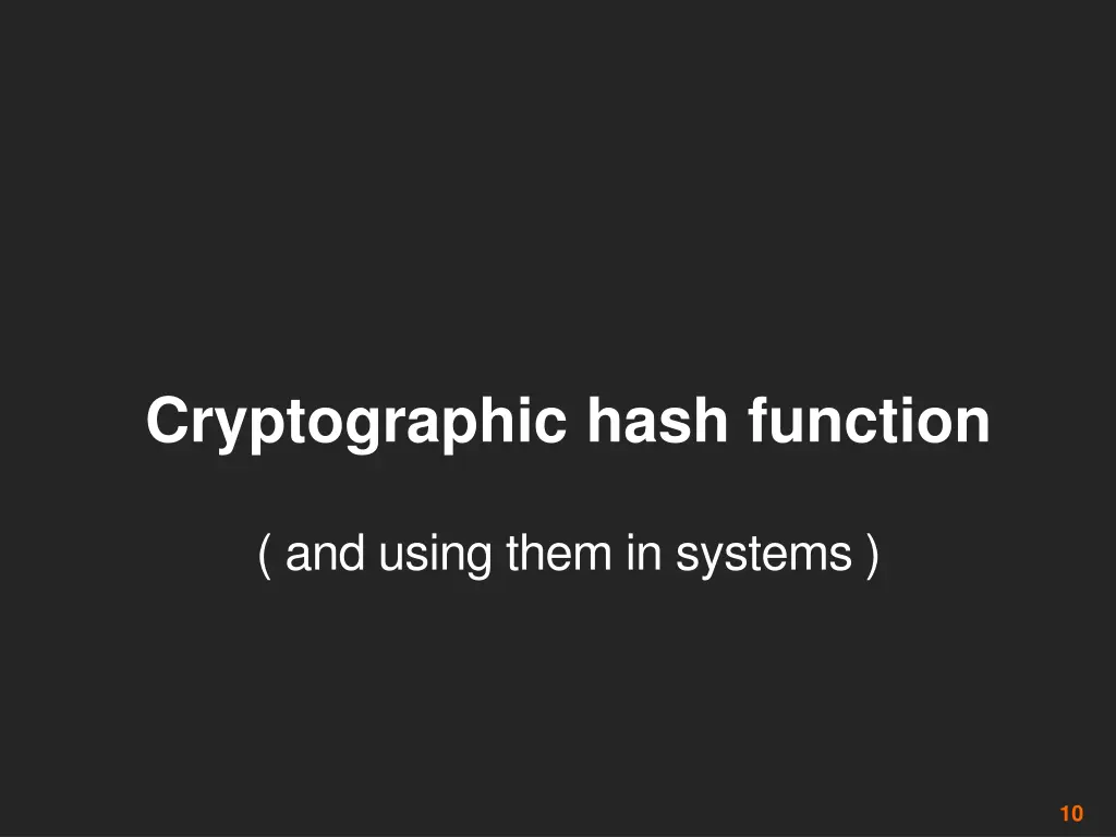 cryptographic hash function