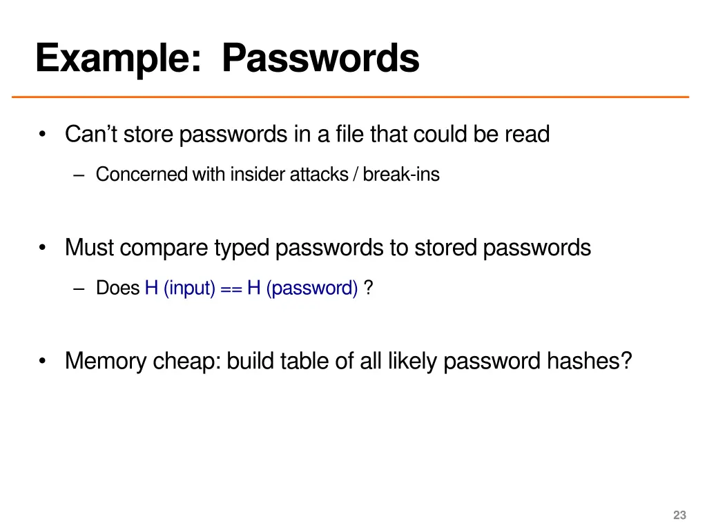 example passwords