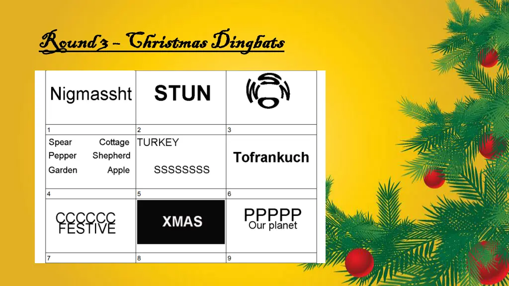 round 3 round 3 christmas dingbats christmas