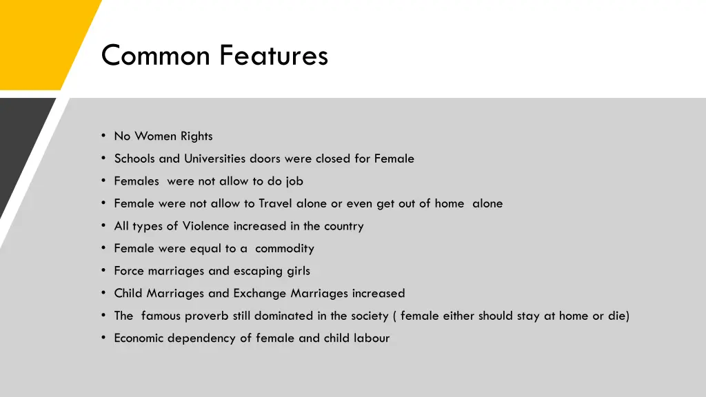 common features 1