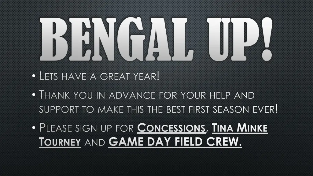 bengal up bengal up l ets have a great year