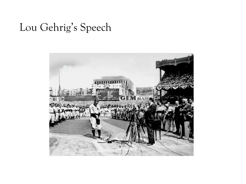 lou gehrig s speech