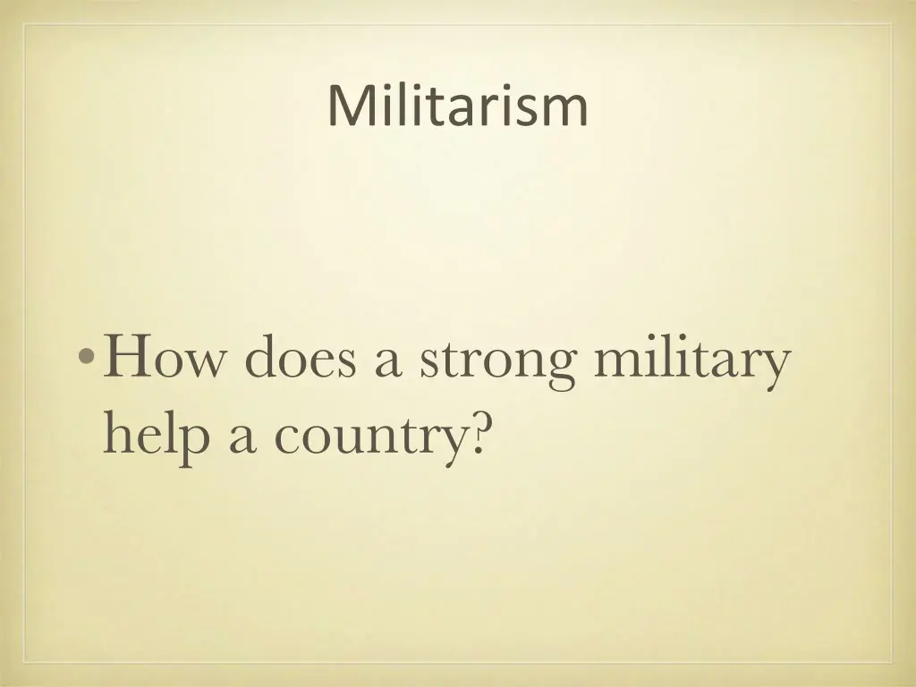 militarism 3