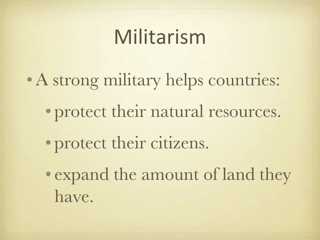 militarism 4