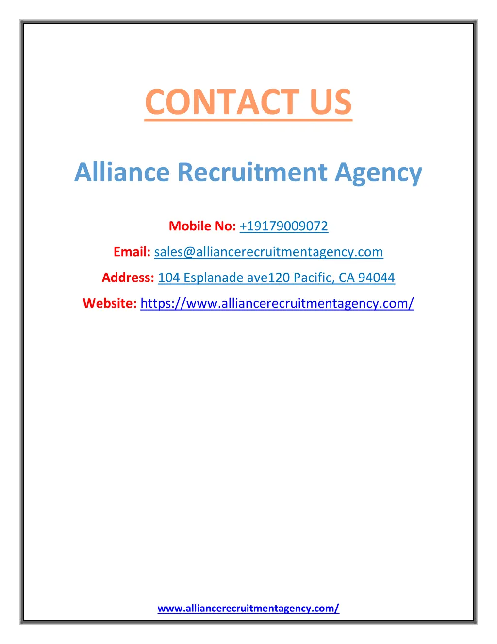 contact us