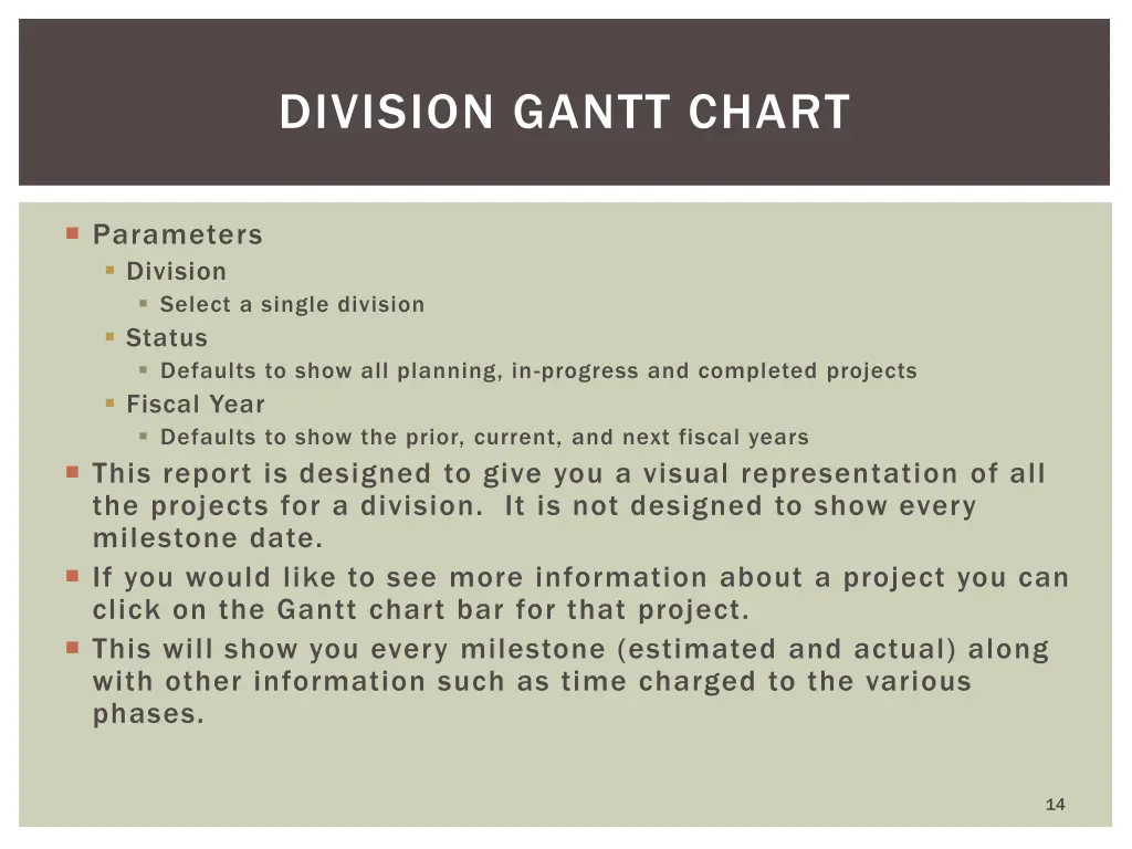 division gantt chart